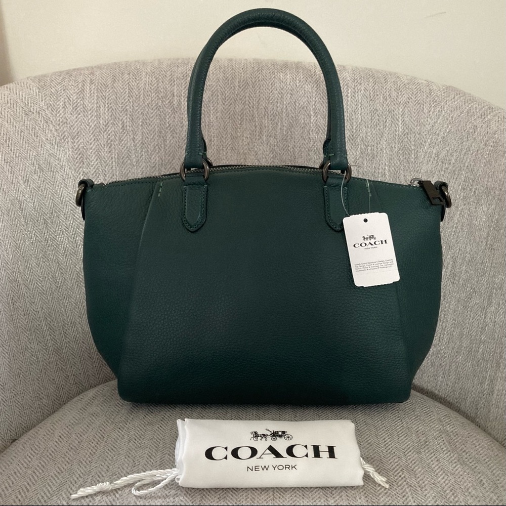 Coach Elise Satchel Crossbody Hand Bag Gunmetal - Picture 9 of 14